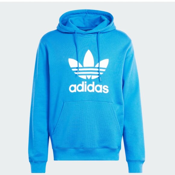 Adidas Originals Sky Blue Adicolor Hoodie – NWT – Trefoil Logo, 3-Stripes Sleeve - Picture 1 of 7